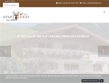 Tablet Screenshot of apartlukas.at